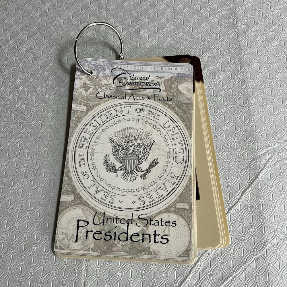 Classical Conversations US Presidents Acts and Facts Cards Thru 2017